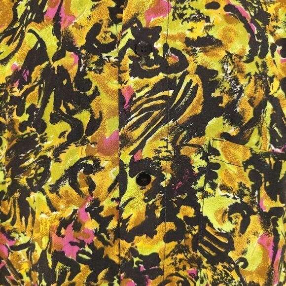 Couturier Collection Camp Shirt Vintage 80s Abstract All Over Print Made In USA - Picture 2 of 6